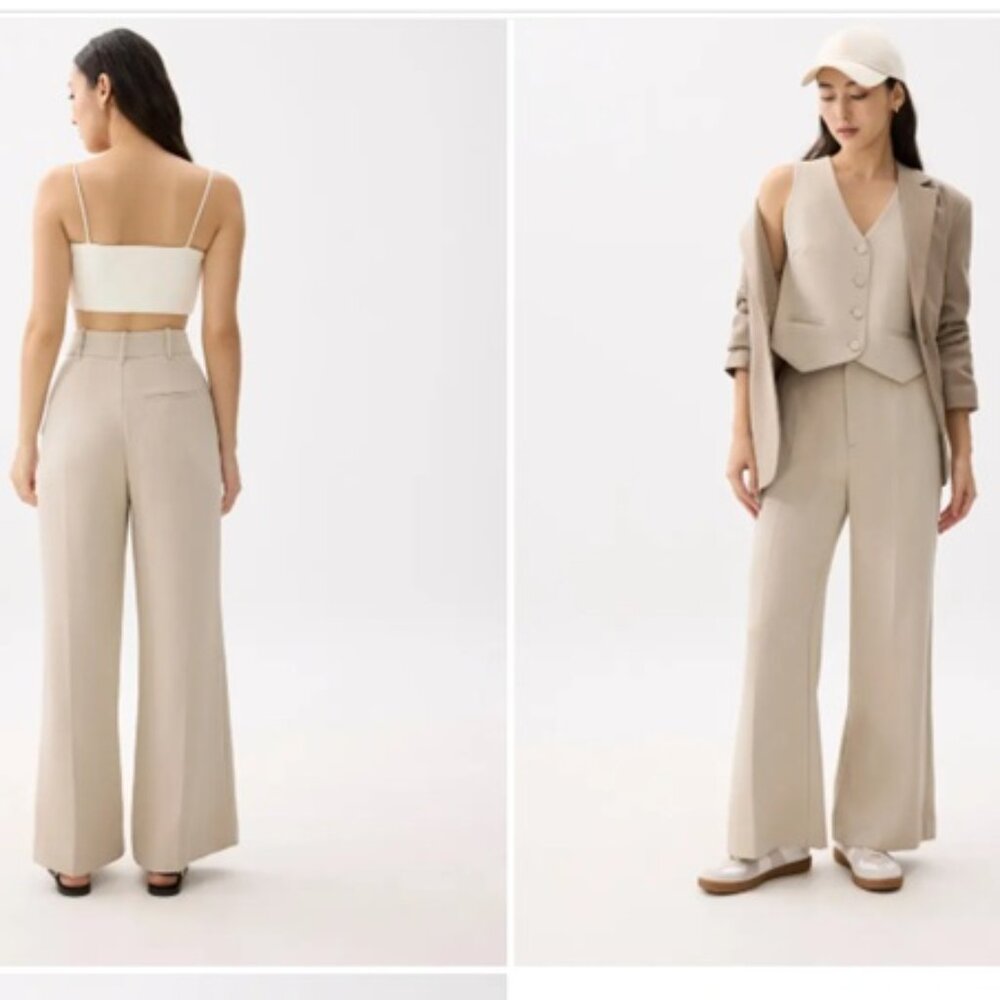 Leggy™ Yuna Super High Waist Tailored Pants by Love, Bonito | Size: 27 Oat